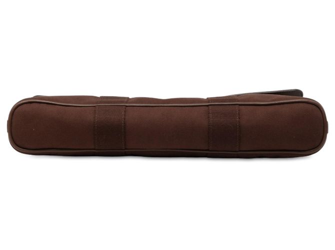 Hermès Brown Toile and Swift Valparaiso Long MM Marrone - vista 3