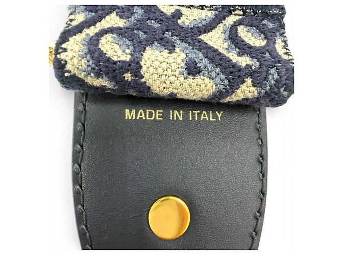 Tracolla ricamata Oblique Navy Christian Dior Blu navy - vista 8