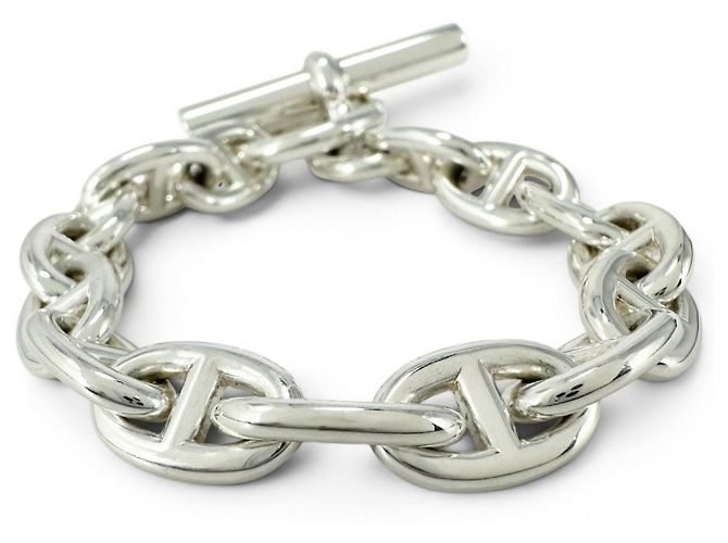 Hermès Bracciale Charm HERMES Chaine d'Ancre PM Argento - vista 3