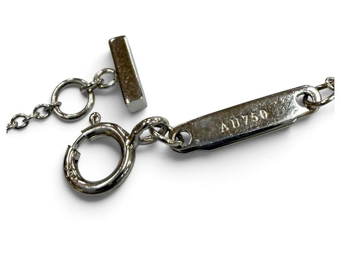Tiffany & Co Collana Tiffany T Smile Small in oro bianco 18K e zaffiri rosa D'oro - vista 9