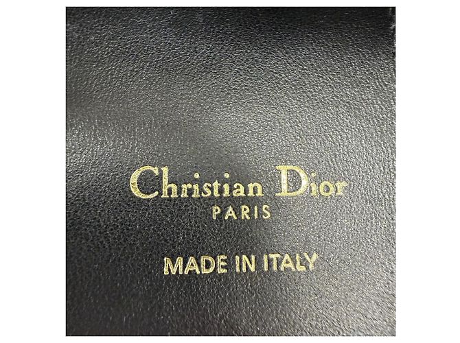 Cartera tri-fold de piel negra Christian Dior Negro - vista 11