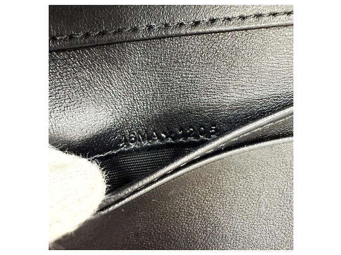 Cartera tri-fold de piel negra Christian Dior Negro - vista 12