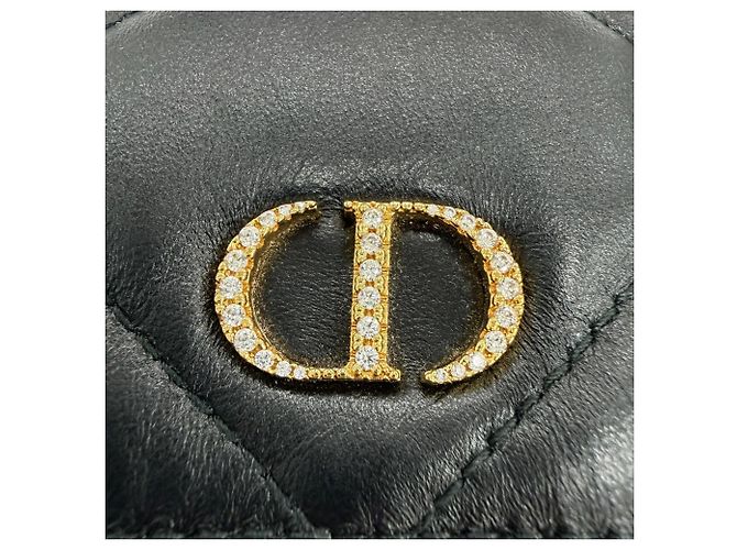 Cartera tri-fold de piel negra Christian Dior Negro - vista 9
