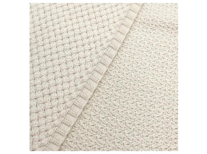 Chanel Cashmere Strick-Stola mit Coco Mark Schwarz Roh - Ansicht 4