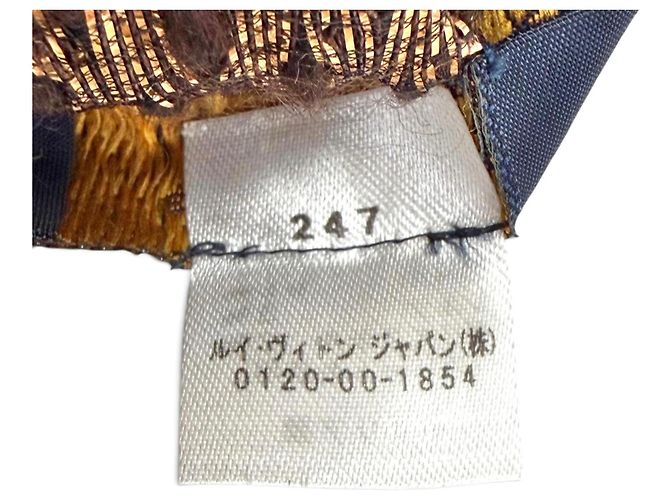Stola Louis Vuitton in lana, seta e poliestere marrone - vista 6