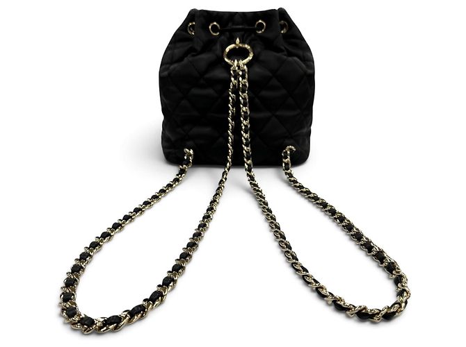Chanel AS4342 gesteppter Kalbsleder-Rucksack Schwarz - Ansicht 4
