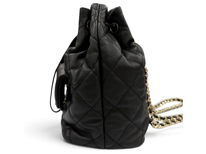 Chanel AS4342 gesteppter Kalbsleder-Rucksack Schwarz - Ansicht 5