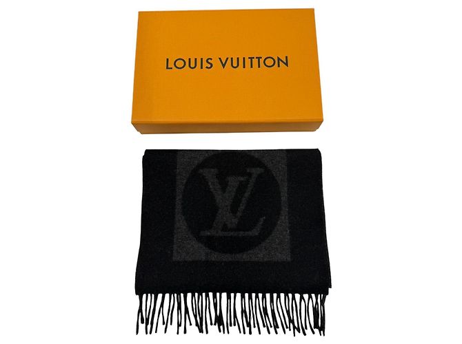 Stola Louis Vuitton in lana e cashmere Marrone Nero - vista 2