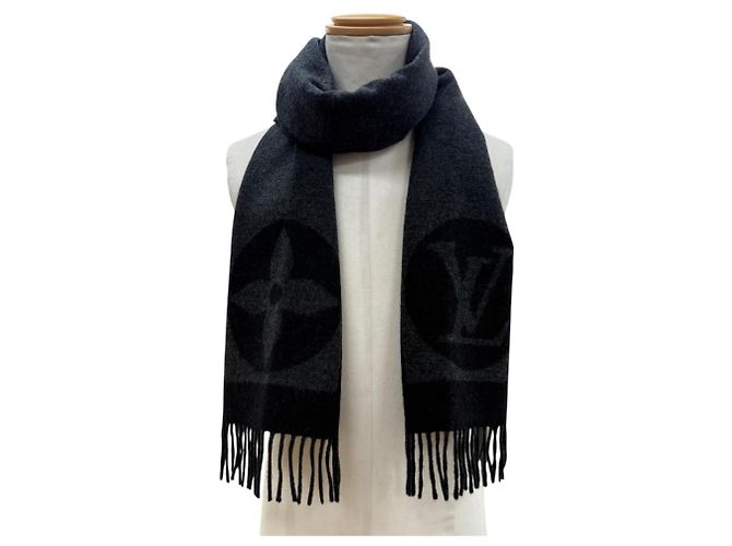 Stola Louis Vuitton in lana e cashmere Marrone Nero - vista 3