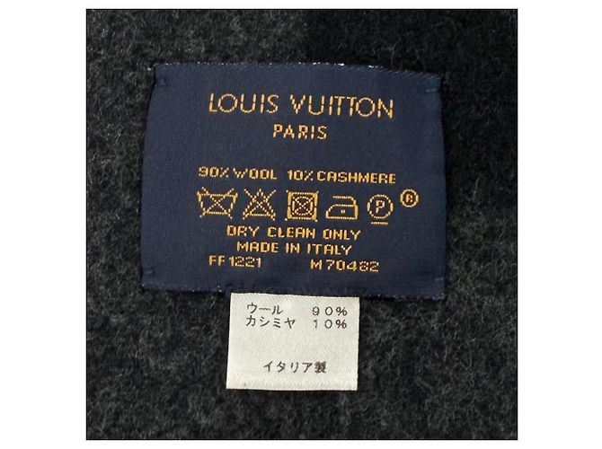 Stola Louis Vuitton in lana e cashmere Marrone Nero - vista 6
