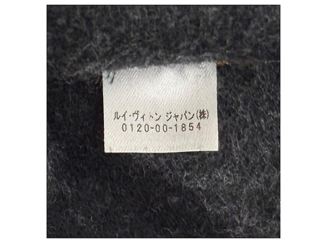 Stola Louis Vuitton in lana e cashmere Marrone Nero - vista 7