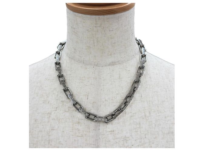 Louis Vuitton M00307 Collier Chain Monogram Necklace Argento - vista 3