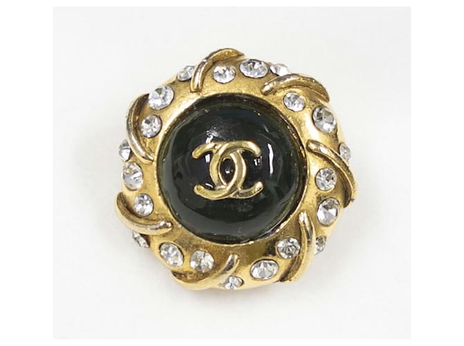 Orecchini a clip Chanel Coco Mark D'oro Verde - vista 3
