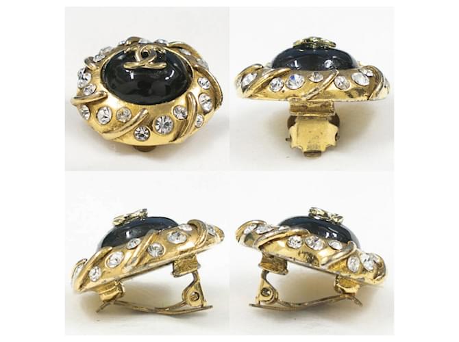 Orecchini a clip Chanel Coco Mark D'oro Verde - vista 4