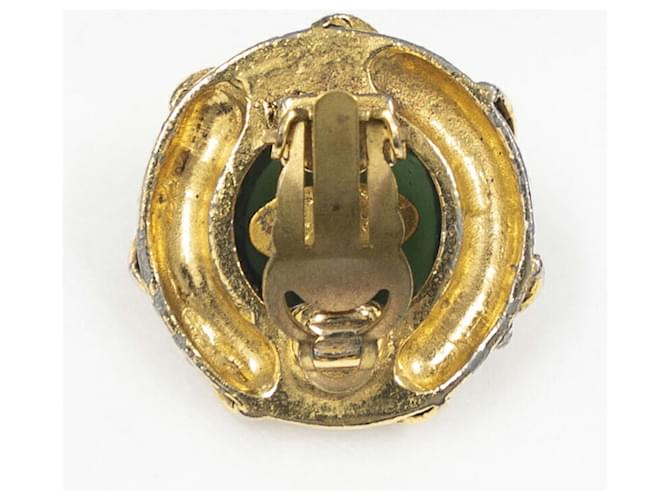 Orecchini a clip Chanel Coco Mark D'oro Verde - vista 5