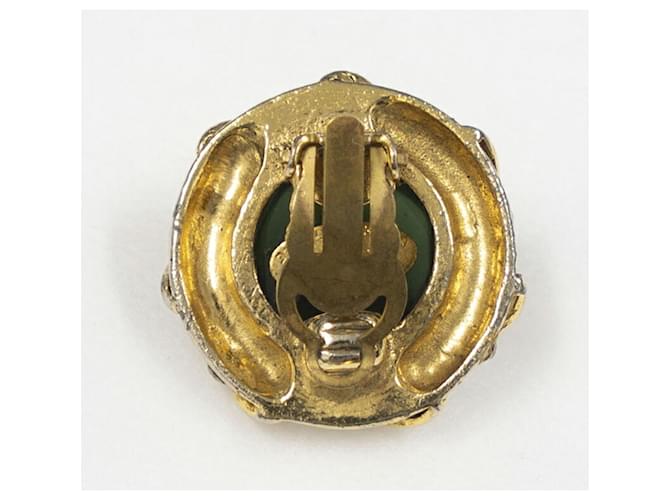Orecchini a clip Chanel Coco Mark D'oro Verde - vista 9