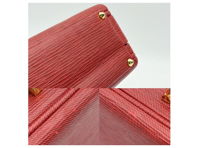 Borsa a tracolla Fendi in pelle rossa Rosso - vista 12