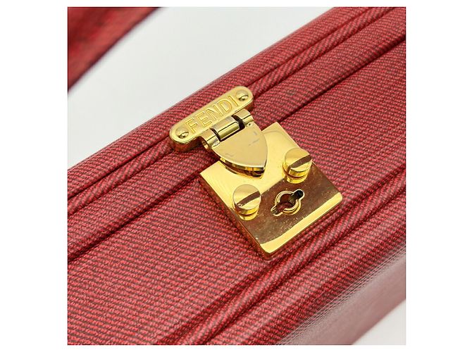 Borsa a tracolla Fendi in pelle rossa Rosso - vista 14