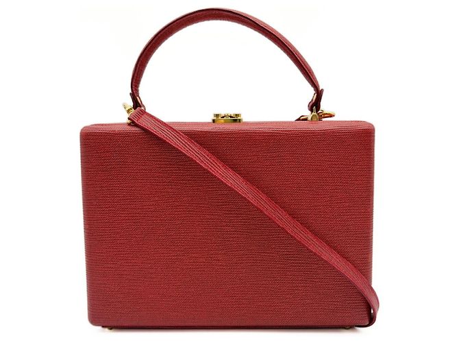 Borsa a tracolla Fendi in pelle rossa Rosso - vista 2
