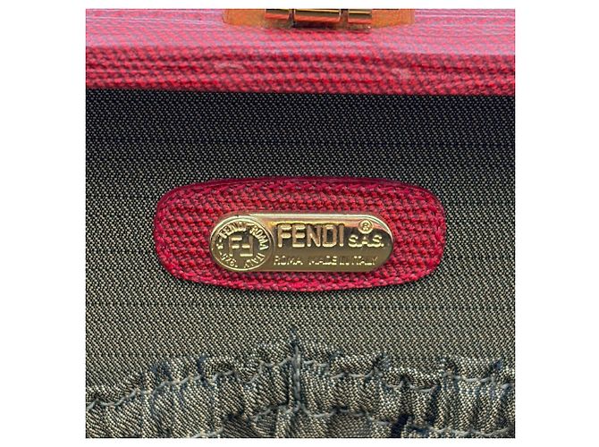 Borsa a tracolla Fendi in pelle rossa Rosso - vista 21
