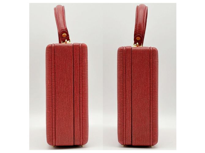 Borsa a tracolla Fendi in pelle rossa Rosso - vista 5
