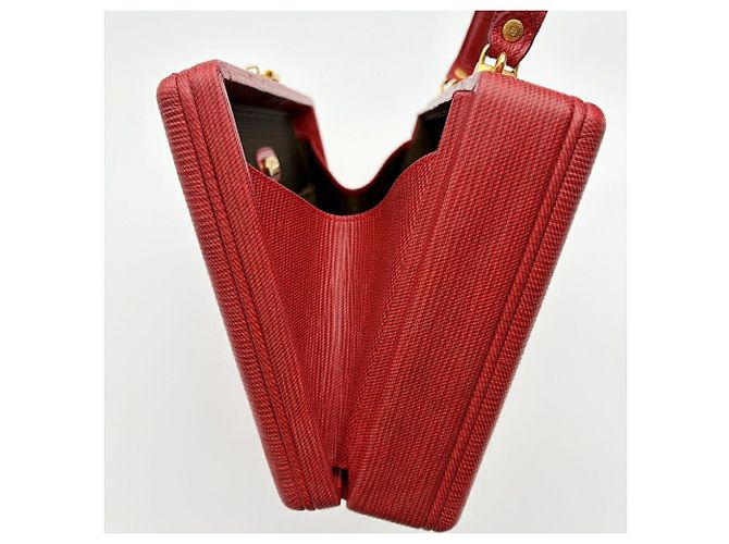 Borsa a tracolla Fendi in pelle rossa Rosso - vista 6