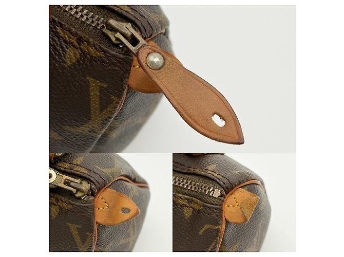 Bolso Louis Vuitton Monogram Mini Speedy Boston Bag M41534 Castaño - vista 12