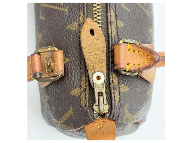 Bolso Louis Vuitton Monogram Mini Speedy Boston Bag M41534 Castaño - vista 13