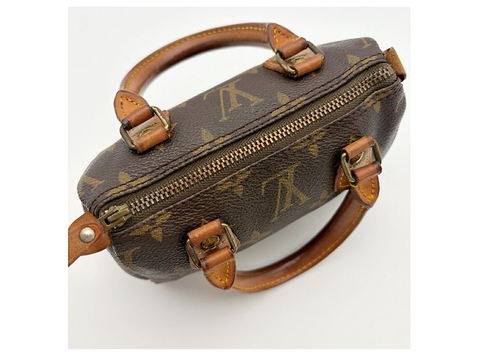 Bolso Louis Vuitton Monogram Mini Speedy Boston Bag M41534 Castaño - vista 16
