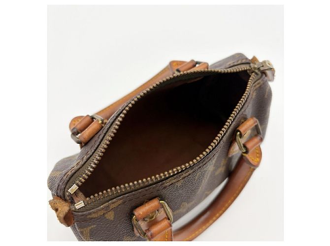 Bolso Louis Vuitton Monogram Mini Speedy Boston Bag M41534 Castaño - vista 17