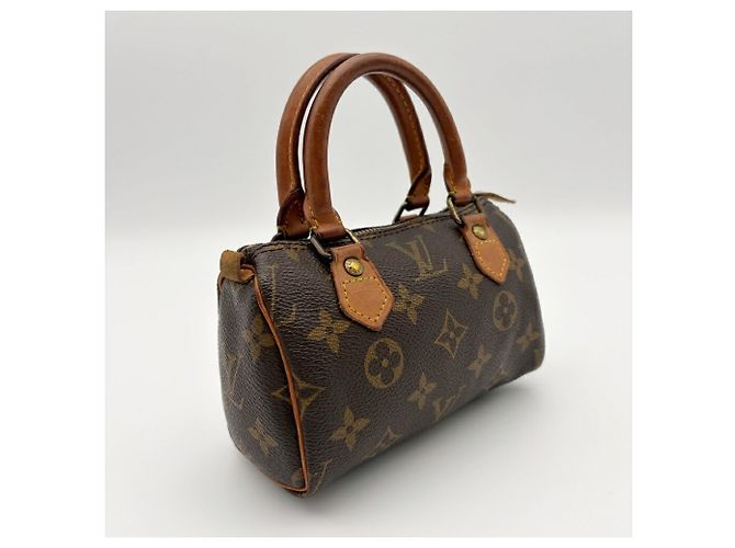 Bolso Louis Vuitton Monogram Mini Speedy Boston Bag M41534 Castaño - vista 4
