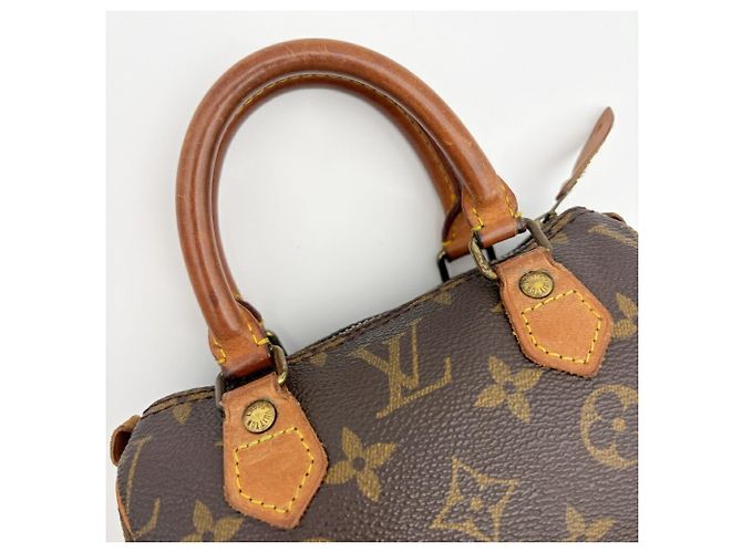 Bolso Louis Vuitton Monogram Mini Speedy Boston Bag M41534 Castaño - vista 7