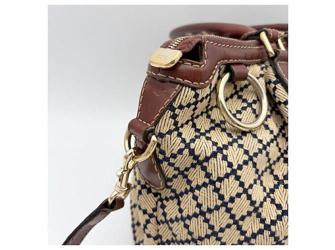Borsa a tracolla Gucci Diamante Sukey Marrone Beige - vista 13
