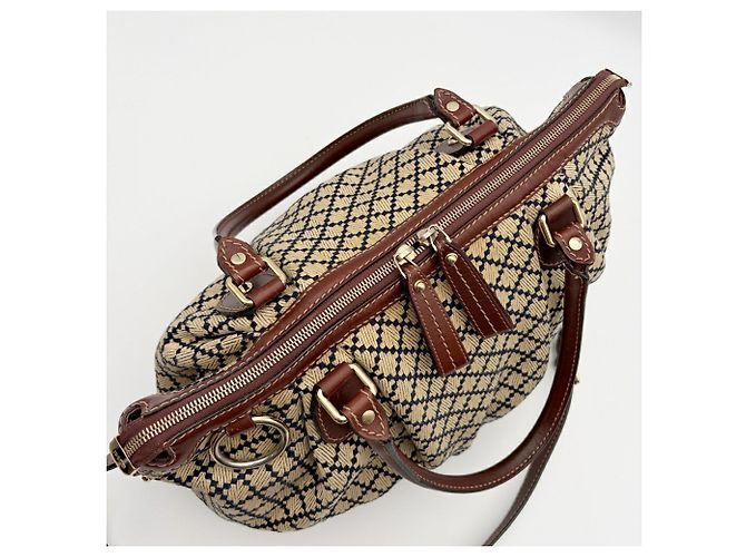 Borsa a tracolla Gucci Diamante Sukey Marrone Beige - vista 17