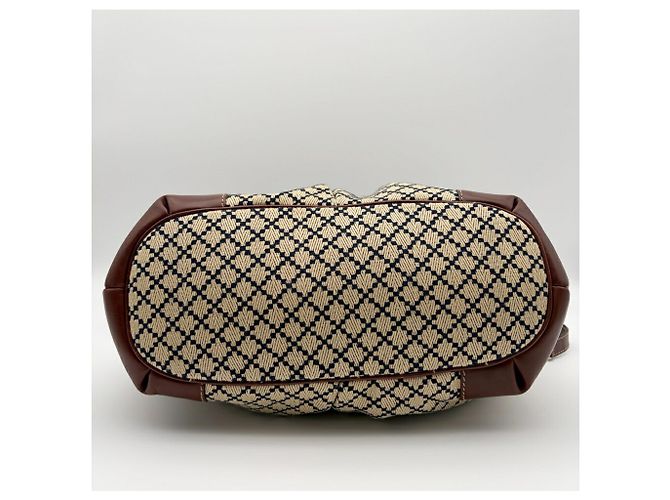 Borsa a tracolla Gucci Diamante Sukey Marrone Beige - vista 6