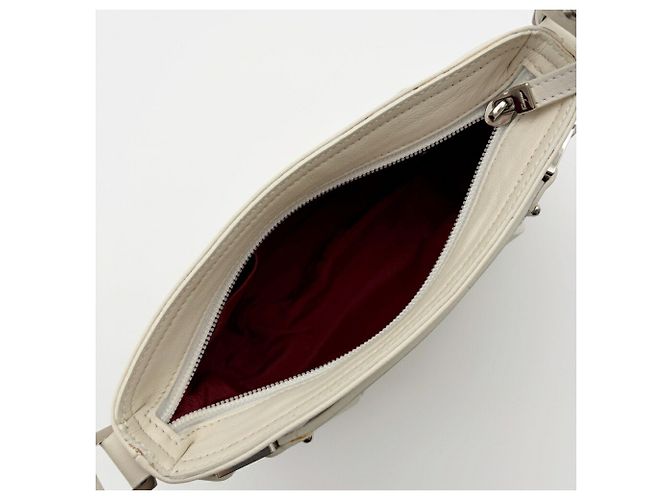 Borsa a tracolla Salvatore Ferragamo Gancini Rosa Bianco - vista 13