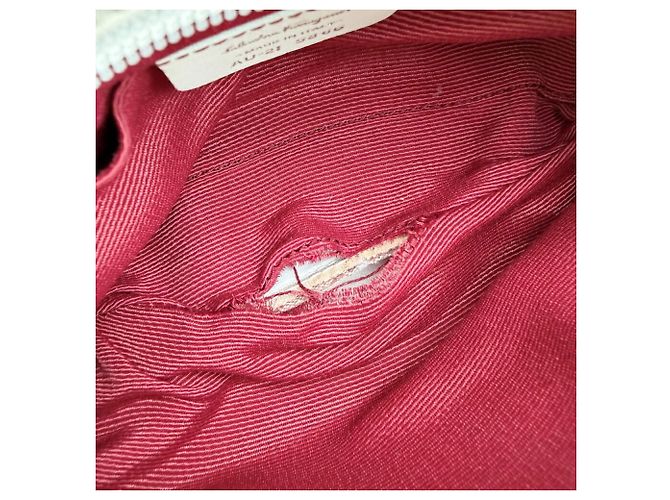 Borsa a tracolla Salvatore Ferragamo Gancini Rosa Bianco - vista 15
