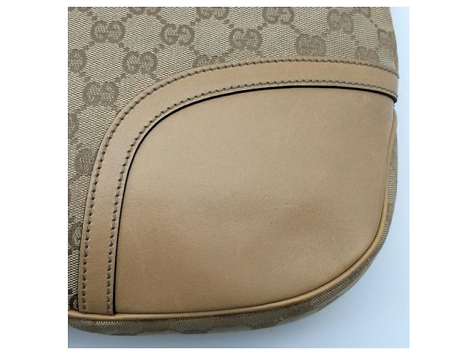 Borsa a tracolla in tela Gucci Marrone Beige - vista 13