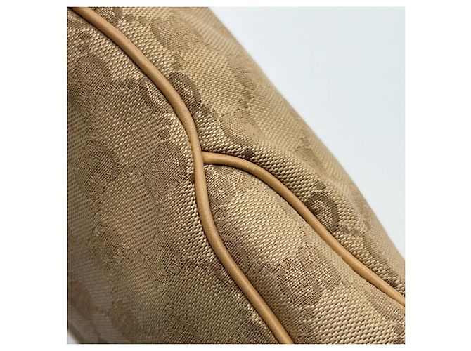 Borsa a tracolla in tela Gucci Marrone Beige - vista 14