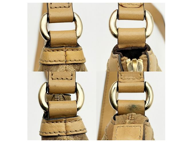 Borsa a tracolla in tela Gucci Marrone Beige - vista 9