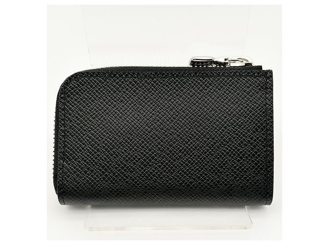 Portamonete Louis Vuitton in pelle Taiga Nero - vista 2