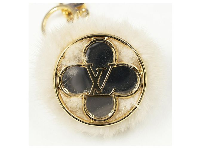 Portachiavi in pelliccia di visone Louis Vuitton D'oro Crudo - vista 4