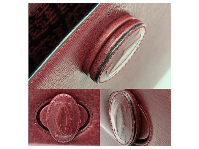 Borsa Cartier Must in pelle Bordeaux Bordò - vista 11