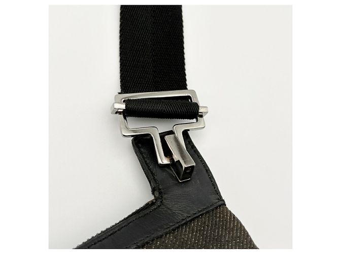 Borsa a tracolla in pelle e denim da uomo Gucci Nero - vista 11