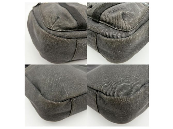 Borsa a tracolla in pelle e denim da uomo Gucci Nero - vista 12