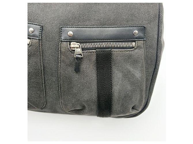 Borsa a tracolla in pelle e denim da uomo Gucci Nero - vista 15