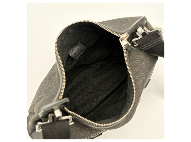 Borsa a tracolla in pelle e denim da uomo Gucci Nero - vista 18