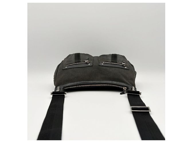 Borsa a tracolla in pelle e denim da uomo Gucci Nero - vista 6