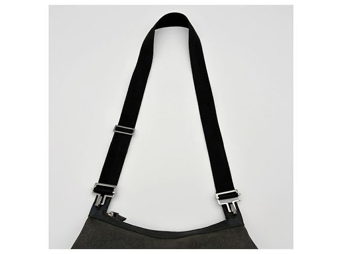 Borsa a tracolla in pelle e denim da uomo Gucci Nero - vista 8