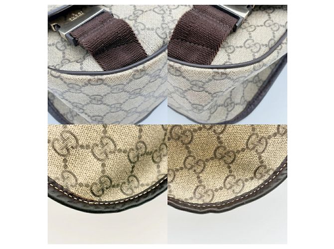 Borsa a tracolla Gucci GG Supreme da uomo Marrone Beige - vista 13